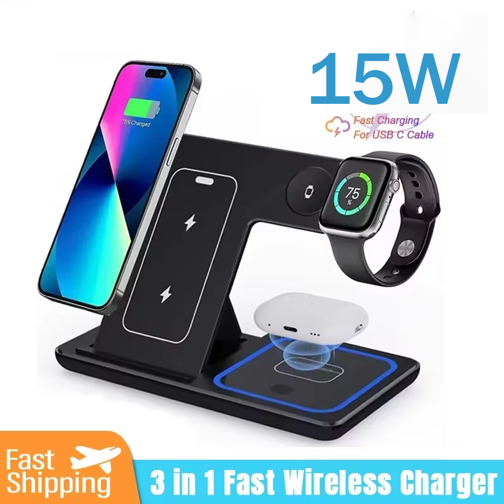 Smartwatch Apple Watch - 15W 3 in 1 Wireless Charger