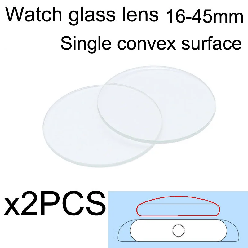 Watch Crystal Replacement - 2PCS 1mm Thick Single Convex Watch