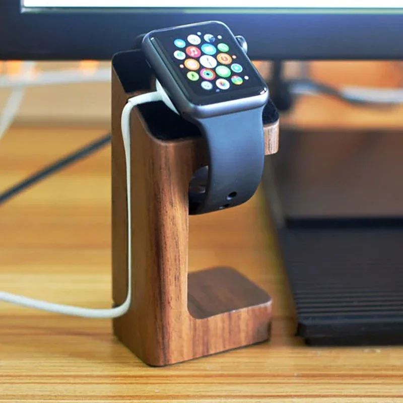 Wooden Apple Watch Charger Sta - مراجعة Smartwatch Apple Watch وسعره