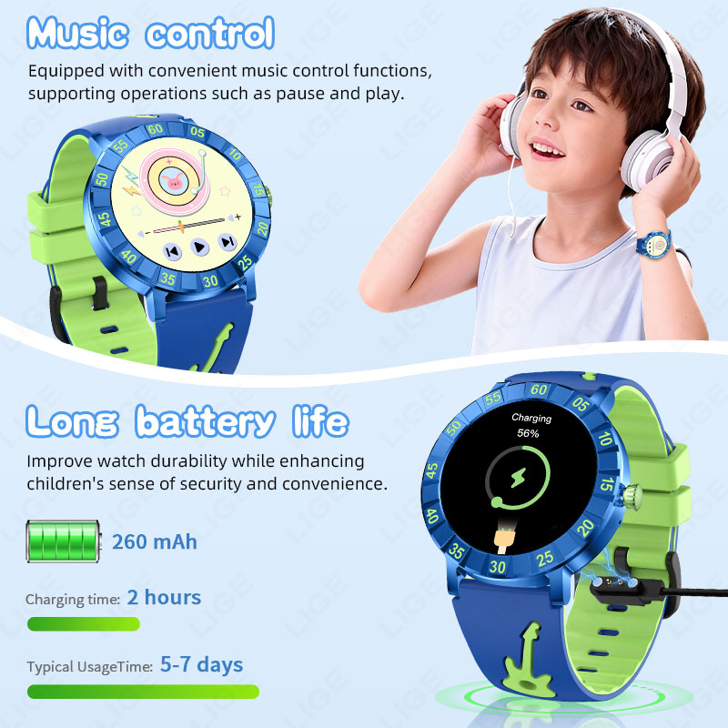 2026 New LIGE Smart Watch kids - مراجعة Smartwatch Watches For Kid Boy With Alarm وسعره