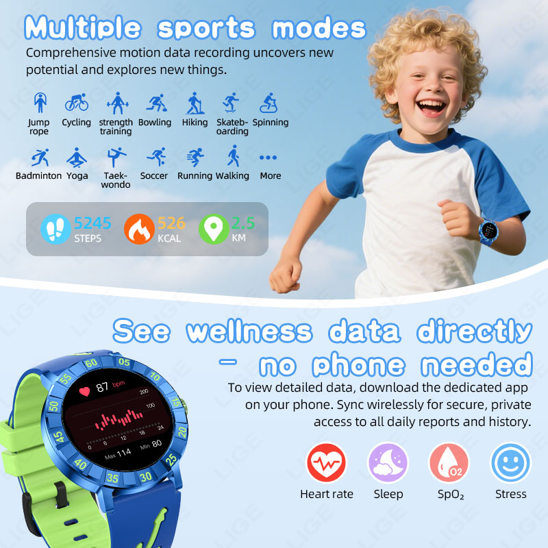 2026 New LIGE Smart Watch kids - مراجعة Smartwatch Watches For Kid Boy With Alarm وسعره