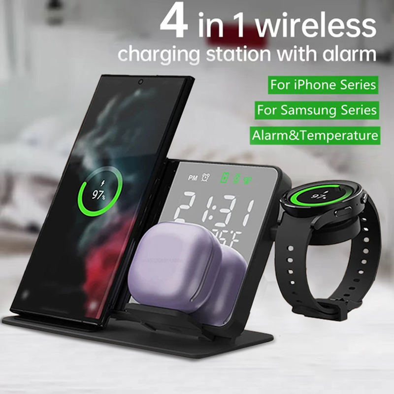 Wireless Charger Alarm Clock S - مراجعة Smartwatch Apple Watch وسعره