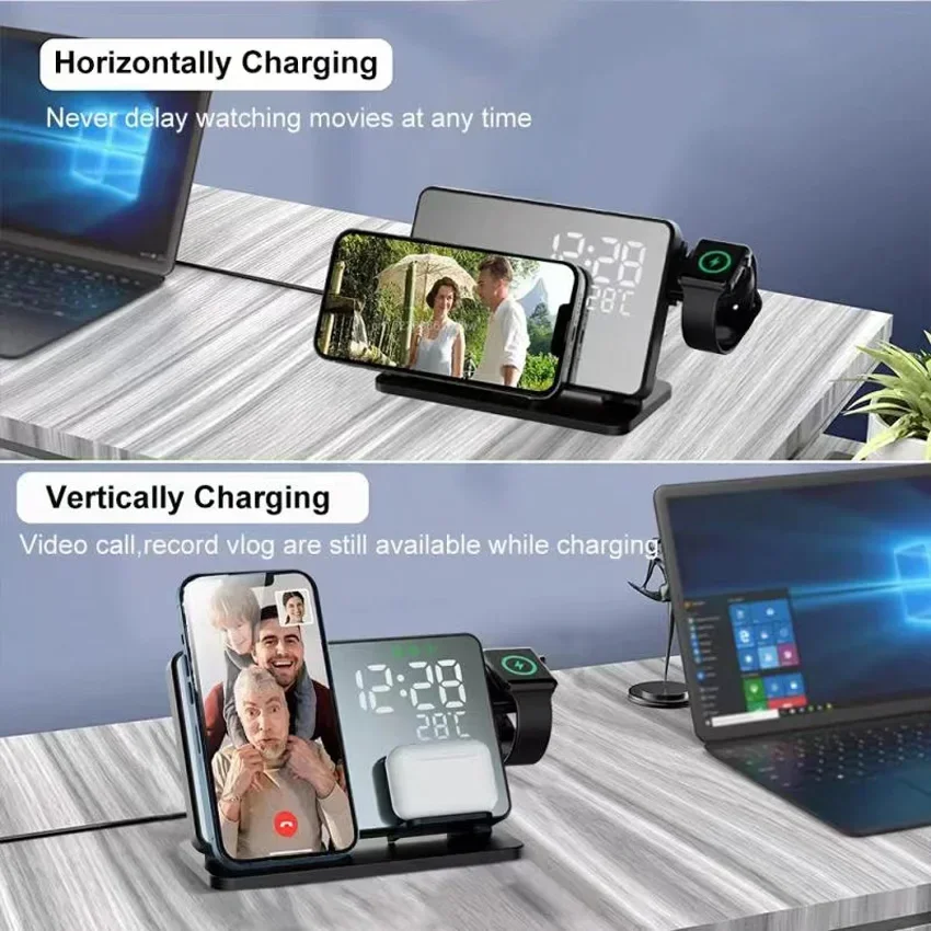 Wireless Charger Alarm Clock S - مراجعة Smartwatch Apple Watch وسعره