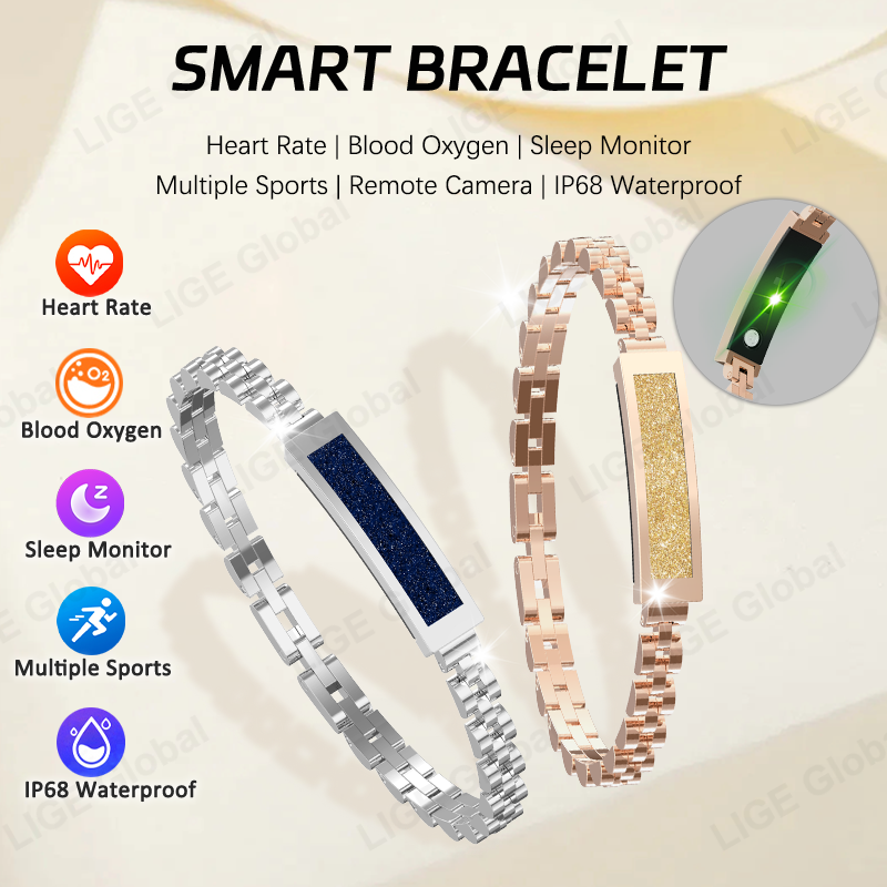 LIGE New Smart Bracelet Stylis - مراجعة Smartwatch Stylish Watches For Women وسعره