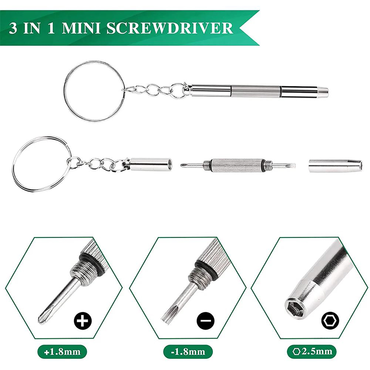 1/2PCS Precision 3 in1 Screwdr - مراجعة Watchmaker Screwdriver وسعره