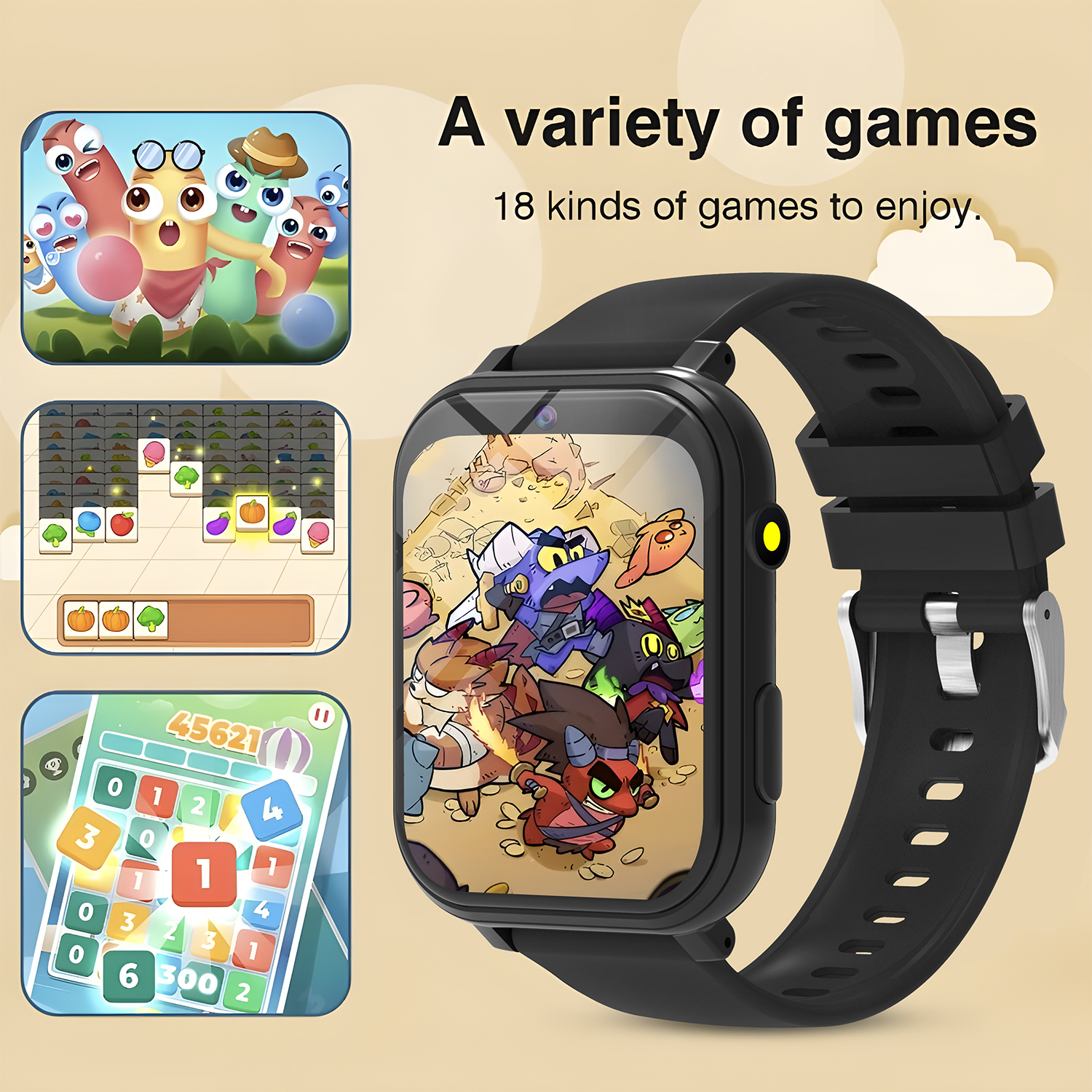 Kids Smart Watch Games Camera  - مراجعة Smartwatch Watches For Kid Boy With Alarm وسعره
