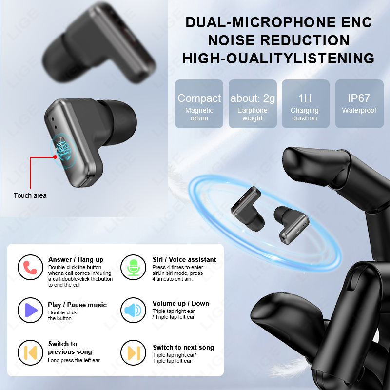 LIGE Men Smart Watch BT Call W - مراجعة Smartwatch Noise Watches For Men وسعره
