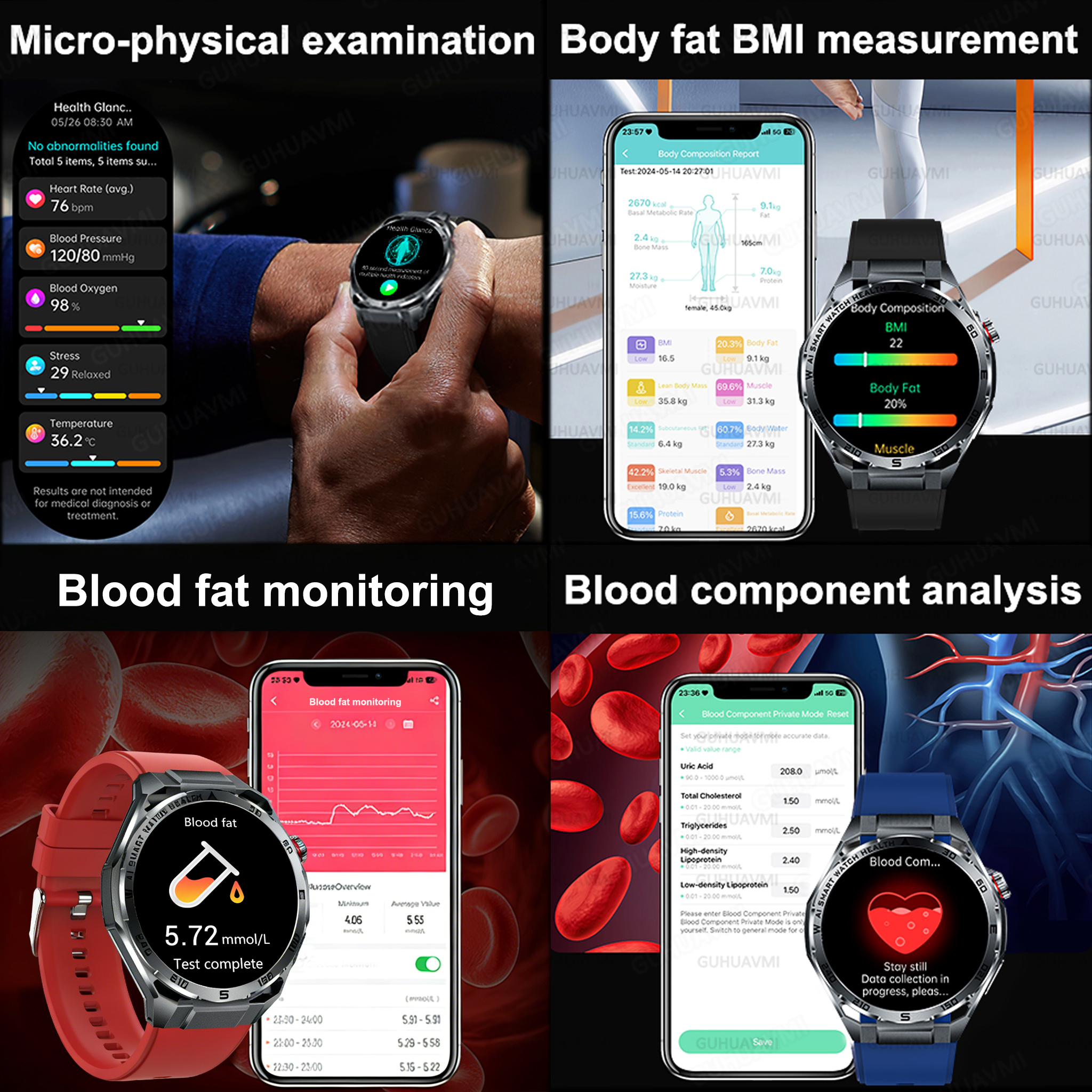 2026 New Body Fat AI Analysis  - مراجعة Smartwatch New Watches For Women وسعره