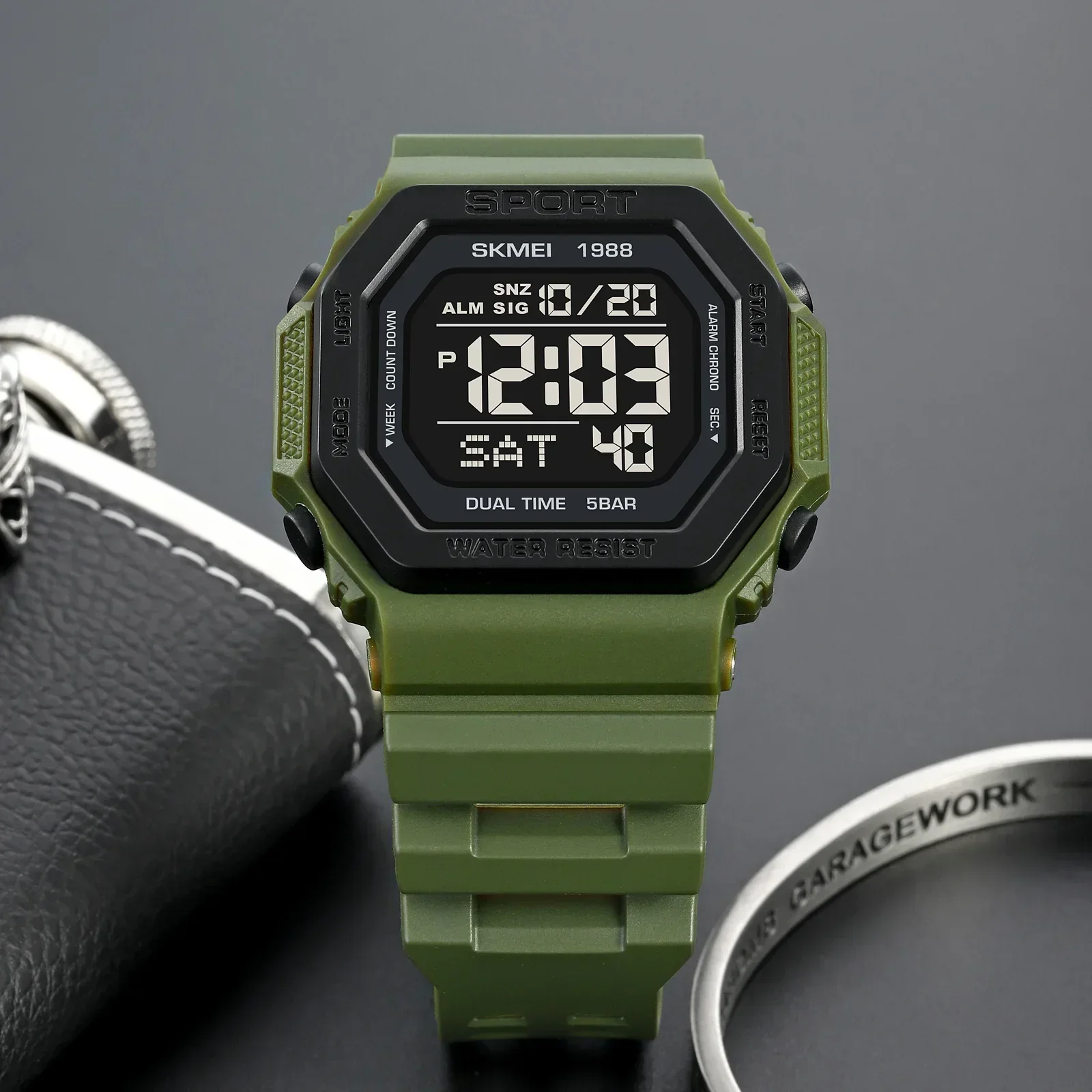 Skmei 1988 Men's Military Coun - مراجعة Tide Watch Surf وسعره