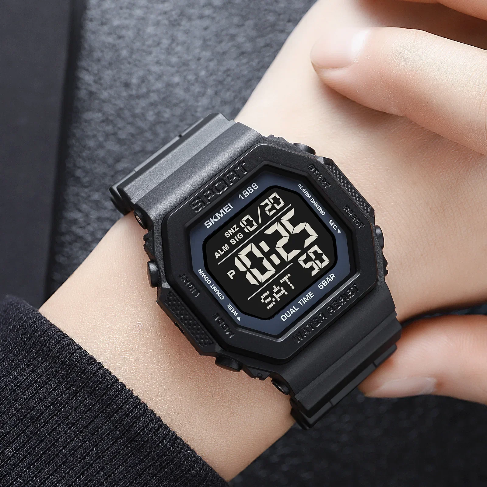 Skmei 1988 Men's Military Coun - مراجعة Tide Watch Surf وسعره