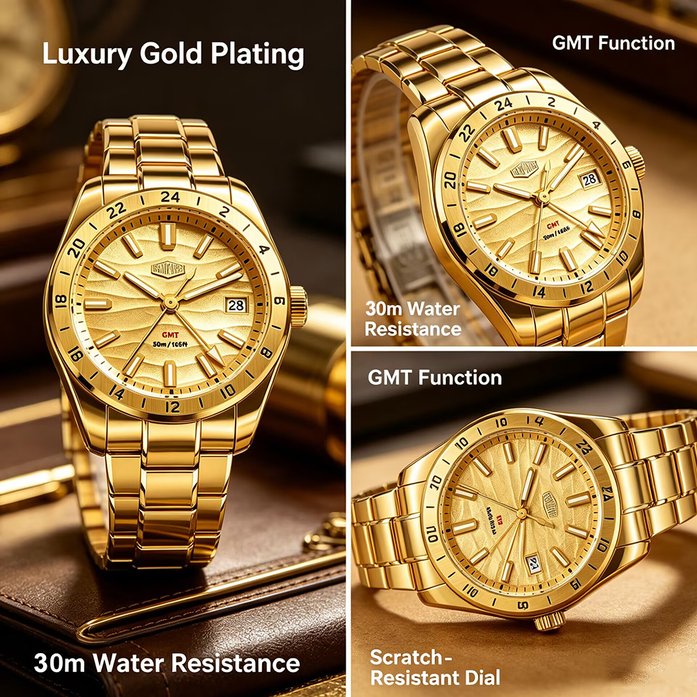 Quality Original GMT Men Clock - مراجعة Smartwatch Watches Brands For Men وسعره