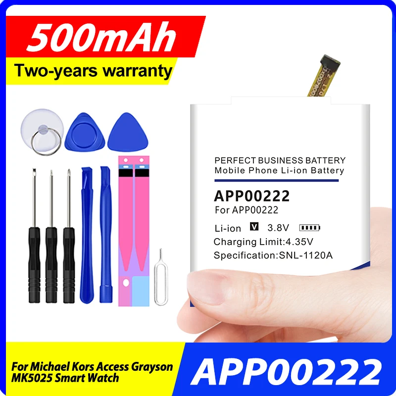 New 500mAh APP00222 Replacemen - مراجعة Smartwatch Watches Michael Kors وسعره