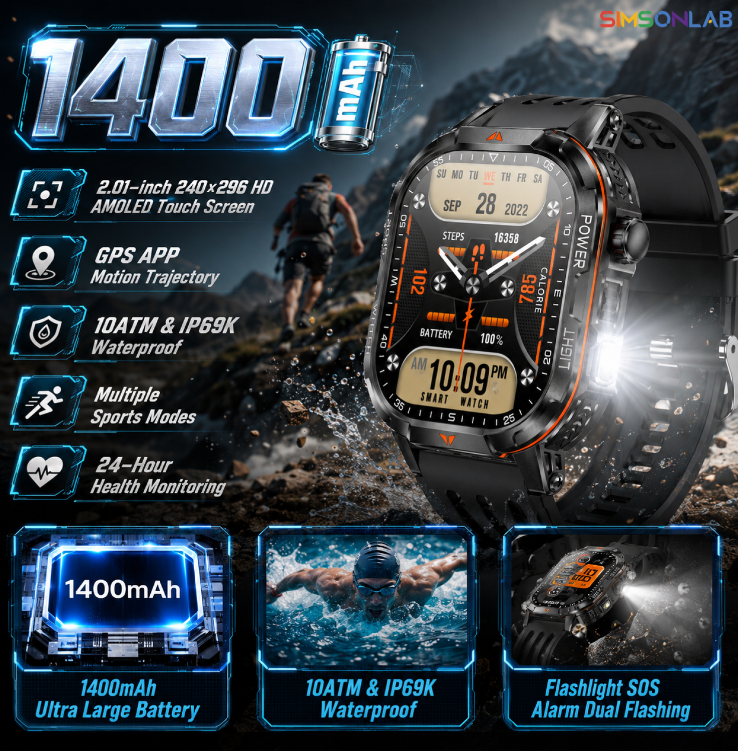 2026 New 1400mAh Super Large B - مراجعة Smartwatch New Watches For Women وسعره