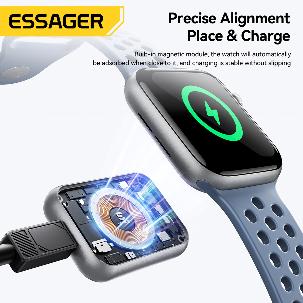 Essager 5W Magnetic Wireless C - مراجعة Smartwatch Apple Watch وسعره