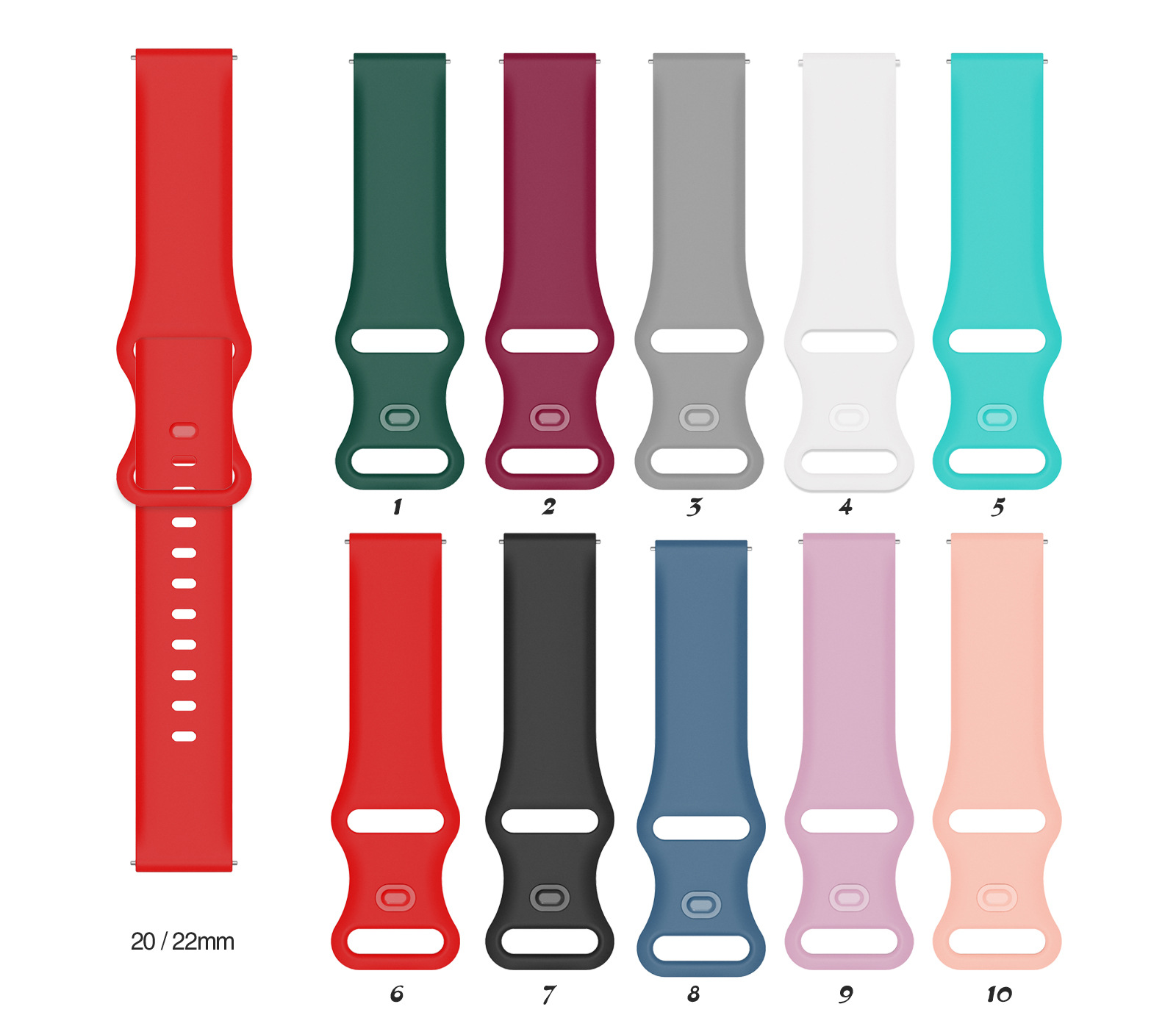 20mm 22mm Silicone wristband F - مراجعة Titan Watches Smartwatch وسعره
