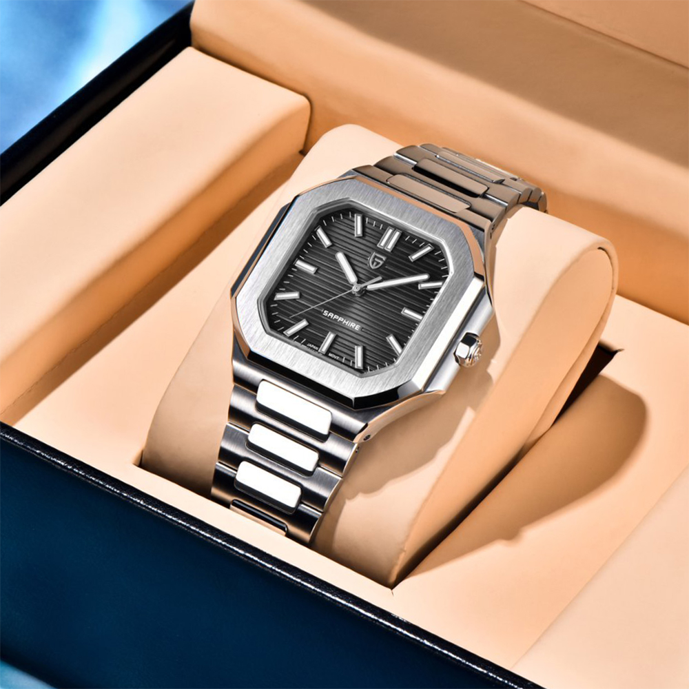 PAGANI DESIGN Fashion Square B - مراجعة Anti-Magnetic Watch وسعره