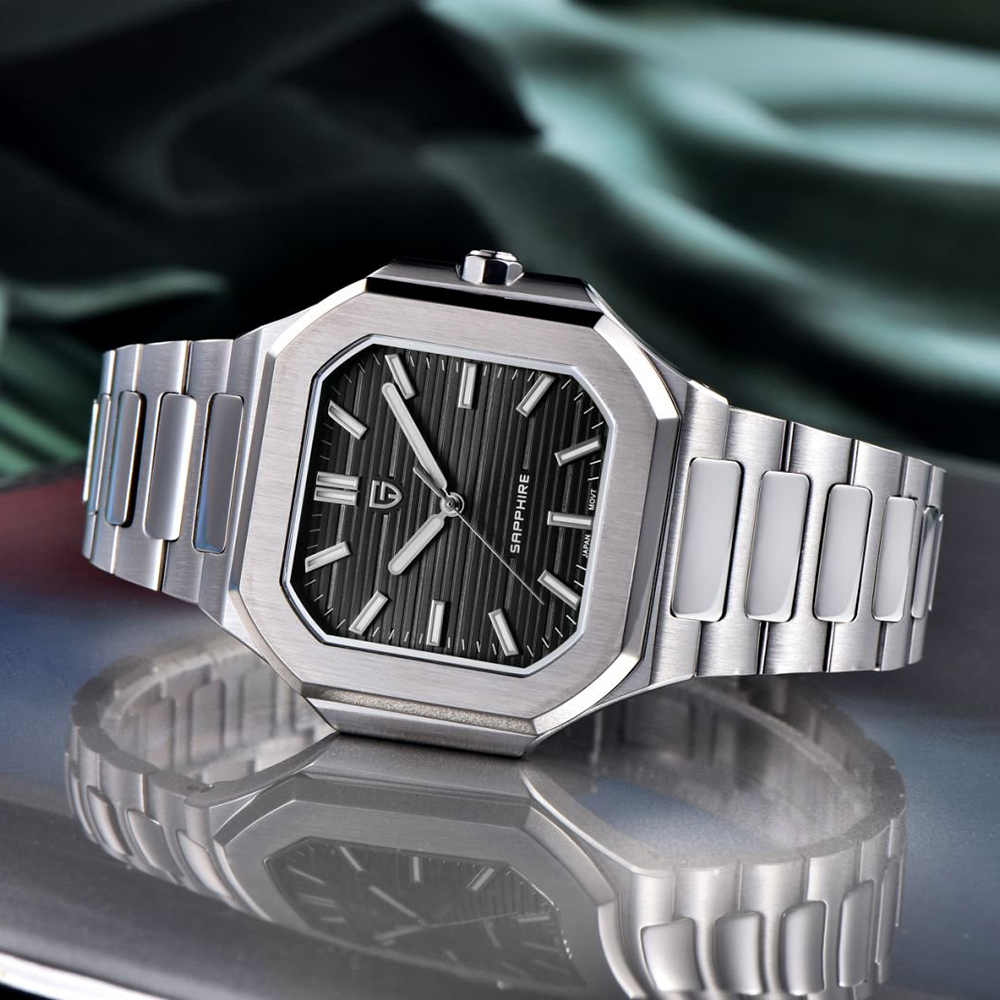 PAGANI DESIGN Fashion Square B - مراجعة Anti-Magnetic Watch وسعره