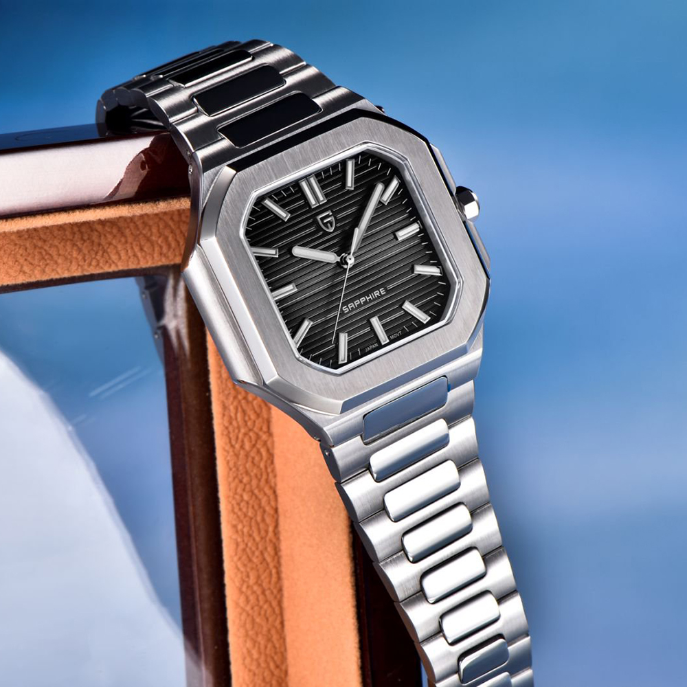 PAGANI DESIGN Fashion Square B - مراجعة Anti-Magnetic Watch وسعره