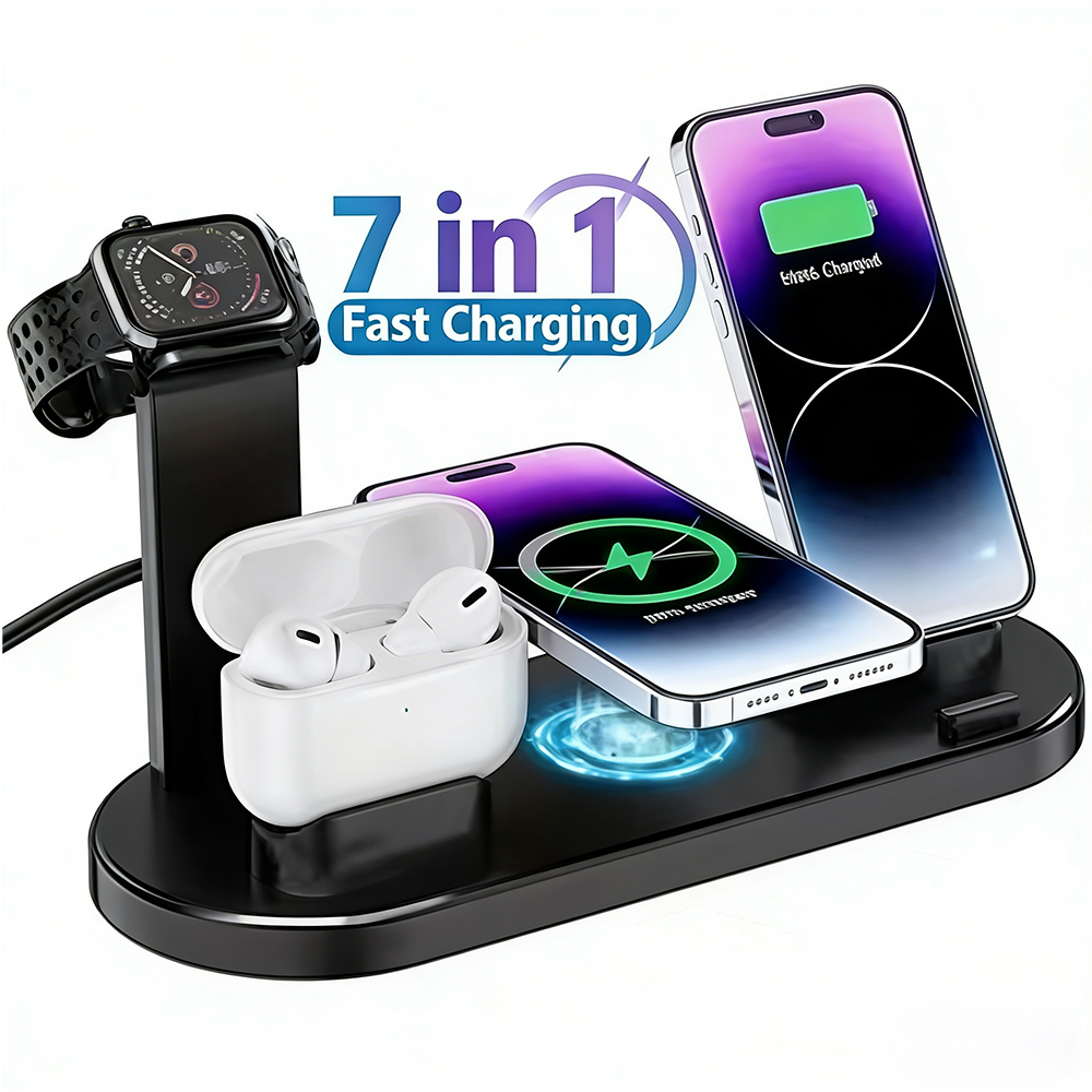30W 7 in 1 Wireless Charger St - مراجعة Smartwatch Apple Watch وسعره