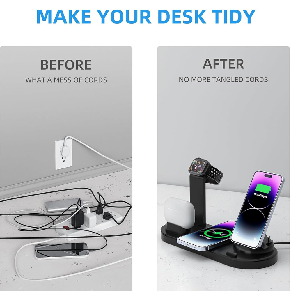 30W 7 in 1 Wireless Charger St - مراجعة Smartwatch Apple Watch وسعره