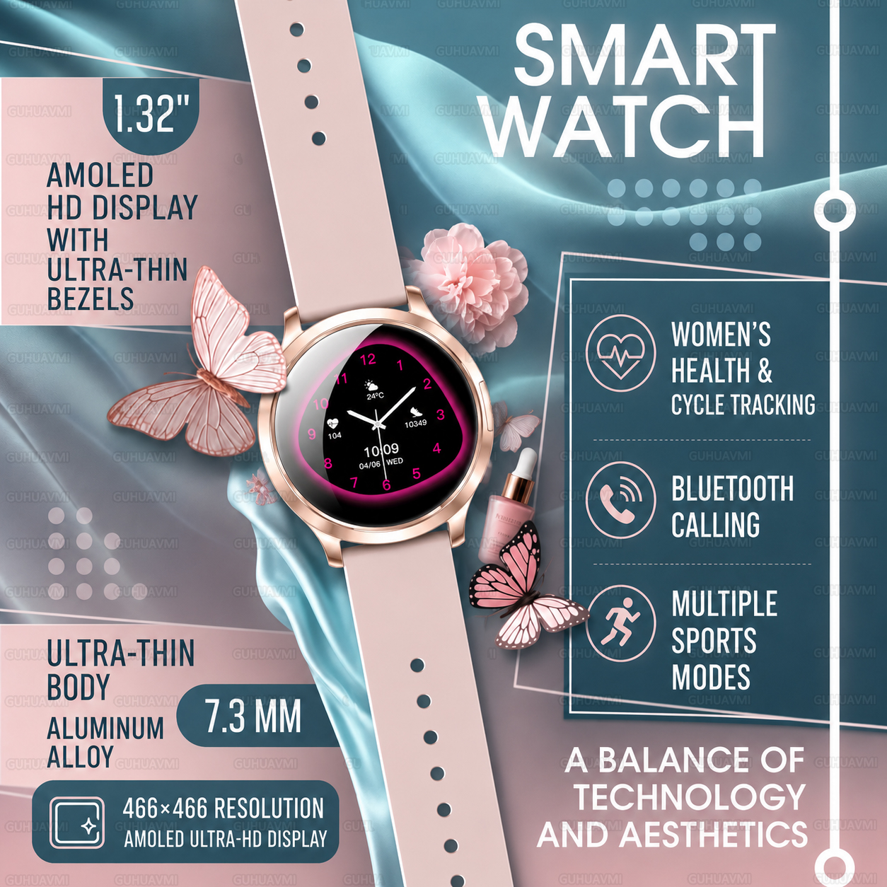 2026 New Stylish Women Smart W - مراجعة Smartwatch Stylish Watches For Women وسعره