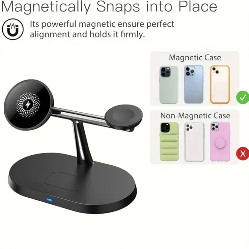 3-IN-1 Magnetic Wireless Charg - مراجعة Smartwatch Apple Watch وسعره