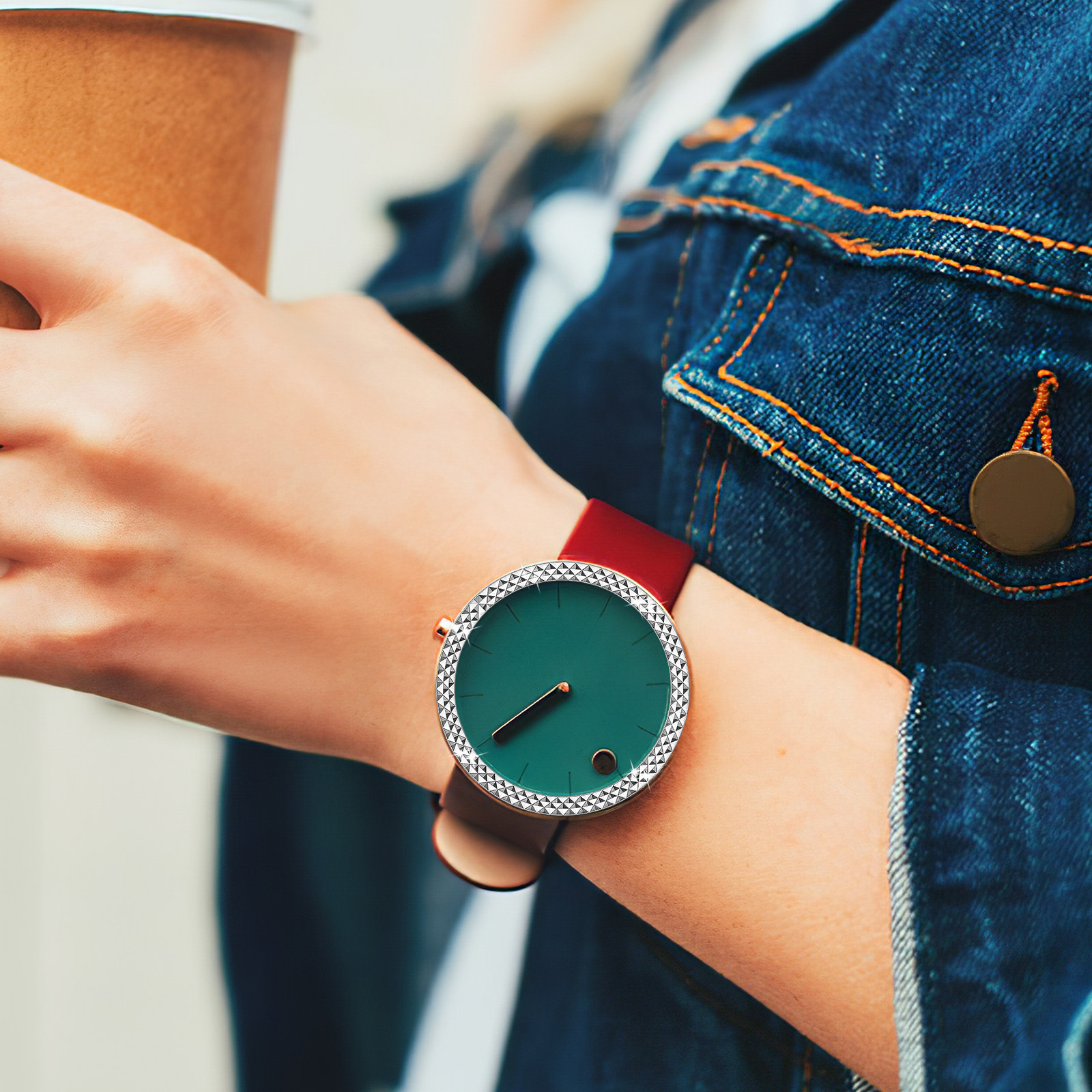 2Pcs Silver Watch Bezel Stylis - مراجعة Smartwatch Stylish Watches For Women وسعره