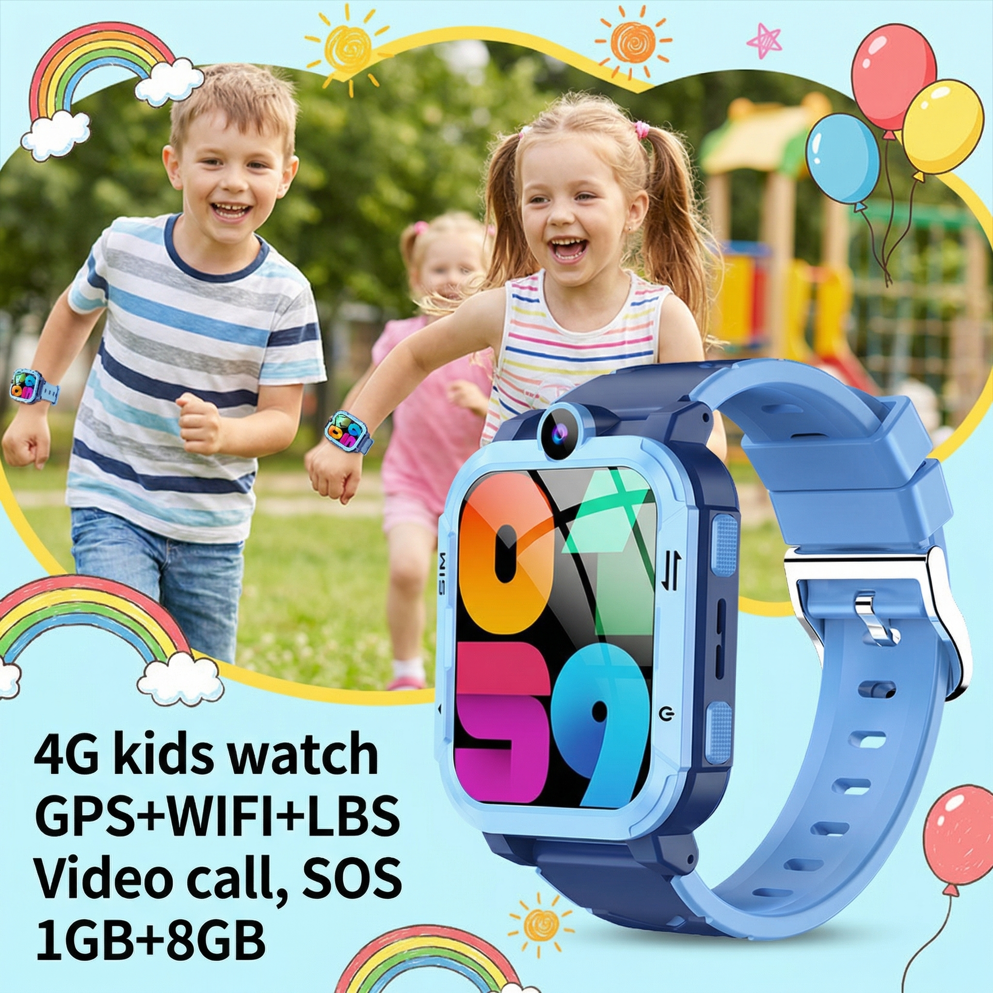 Children Smart Watch 4G GPS Wi - مراجعة Smartwatch Watches Birthday Gift For Boys With Gps وسعره