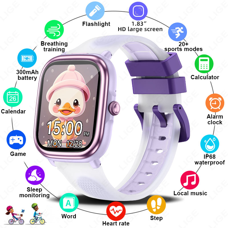 LIGE 2026 New Children Learnin - مراجعة Smartwatch Watches For Kid Boy With Alarm وسعره