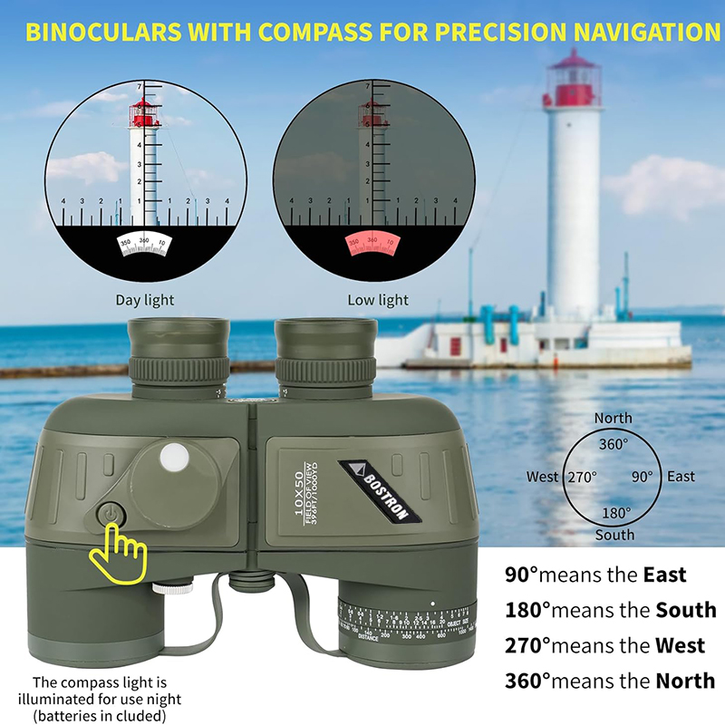 Binoculars 10x50 Marine Milita - مراجعة Tide Watch Surf وسعره