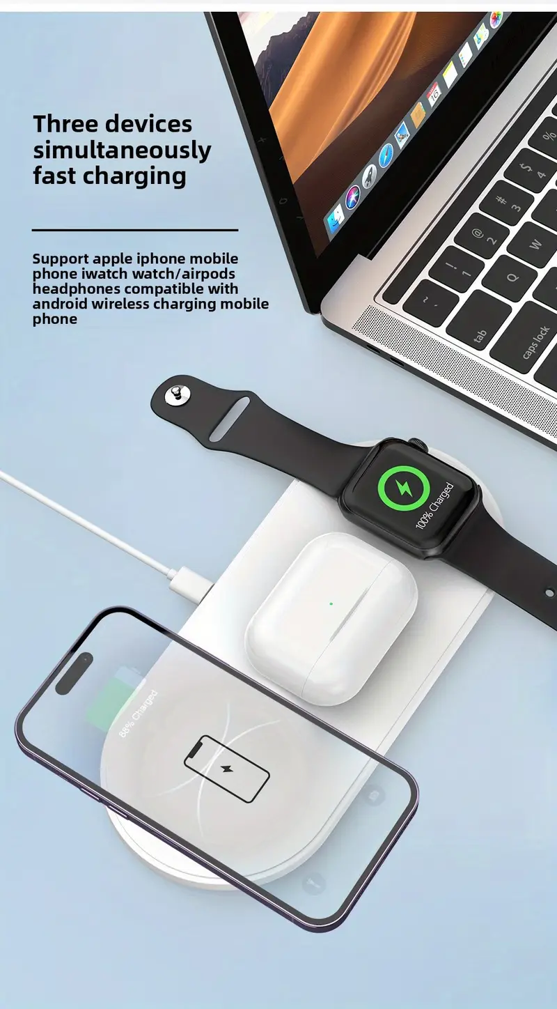 3 In 1 Dual Wireless Charger 4 - مراجعة Watch Xs8 وسعره