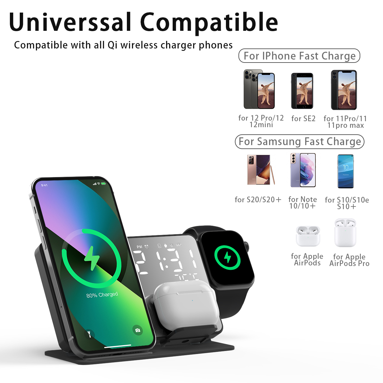 3 in 1 Wireless Charger For iP - مراجعة Smartwatch Apple Watch وسعره