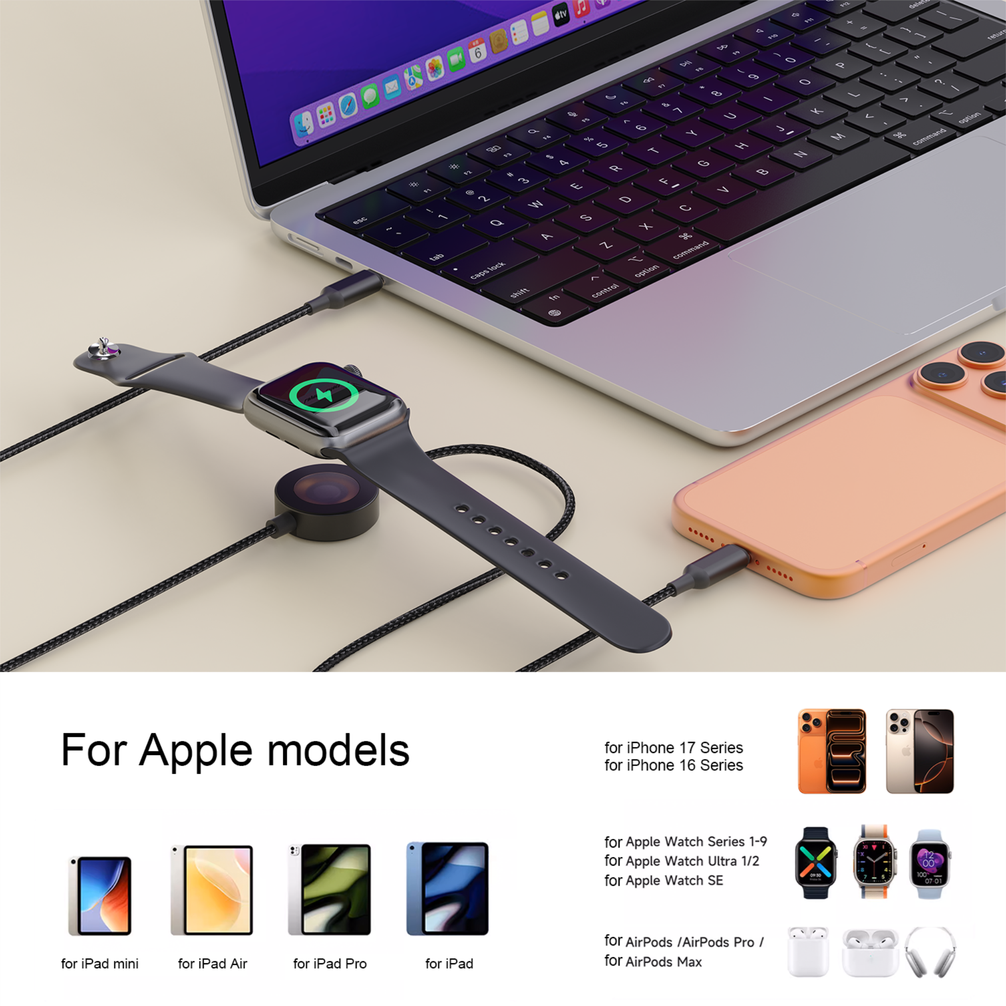 Bonola 2 in 1 Fast Watch Charg - مراجعة Smartwatch Apple Watch وسعره