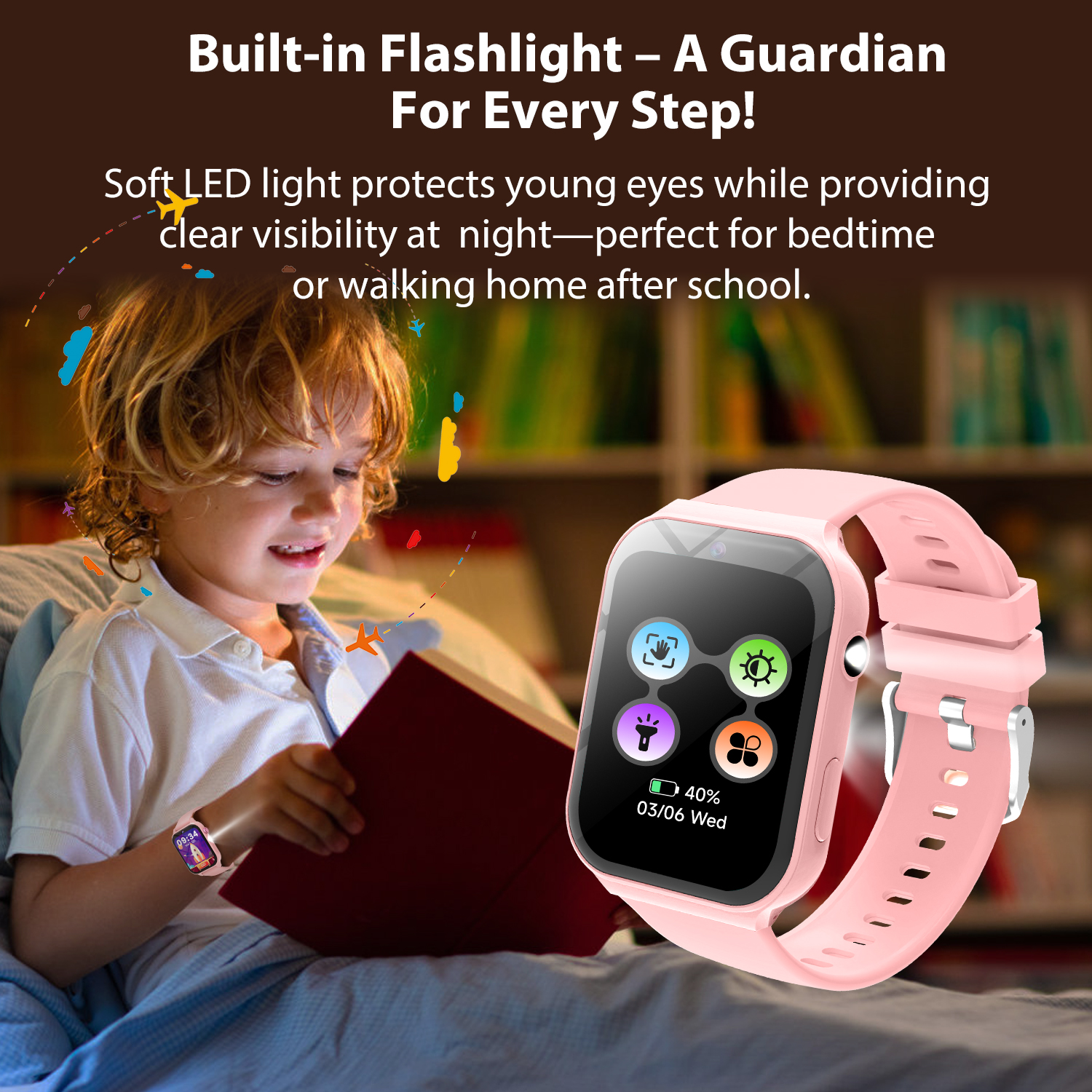Study Partners for Kids HD Cam - مراجعة Smartwatch Watches For Kid Boy With Alarm وسعره