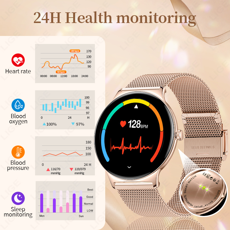 LIGE New Ultra Thin Smart Watc - مراجعة Smartwatch New Watches For Women وسعره