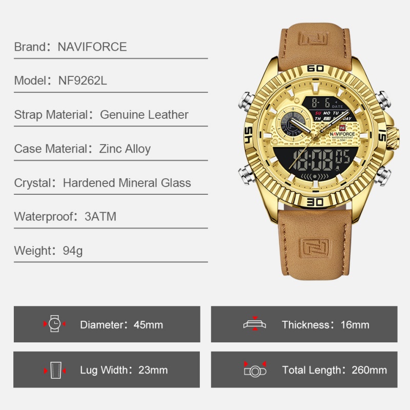 NAVIFORCE 2026 Men's Sport Qua - مراجعة Timex Watches Smartwatch وسعره