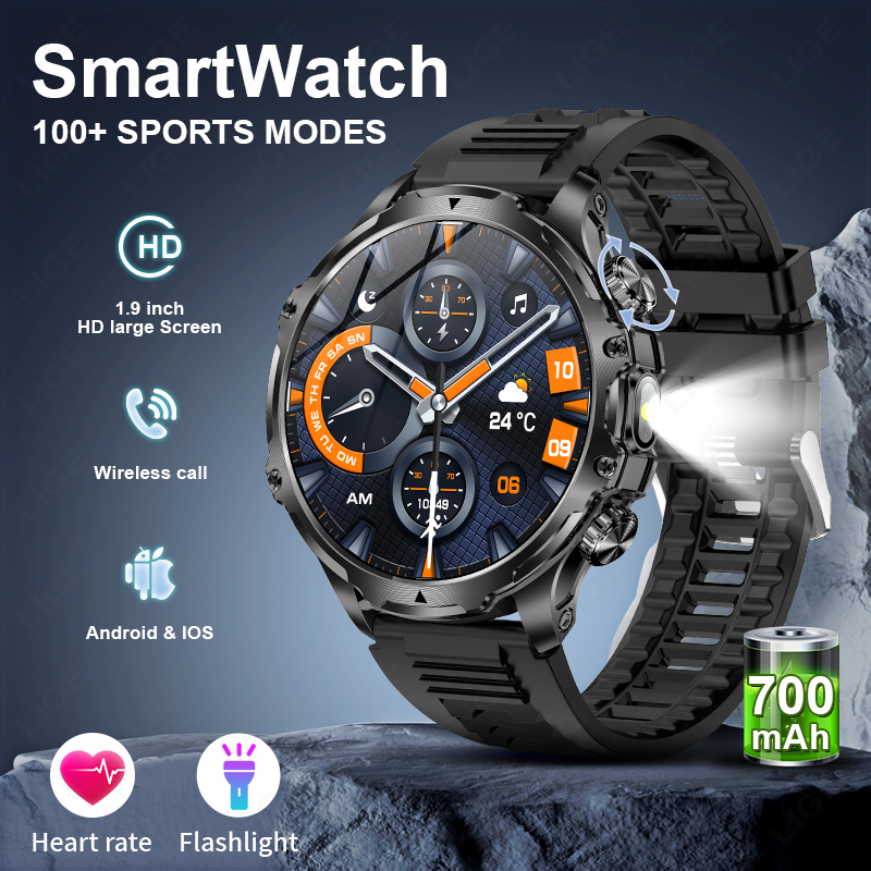 LIGE Smartwatch Military Men 1 - مراجعة Timex Watches Smartwatch وسعره