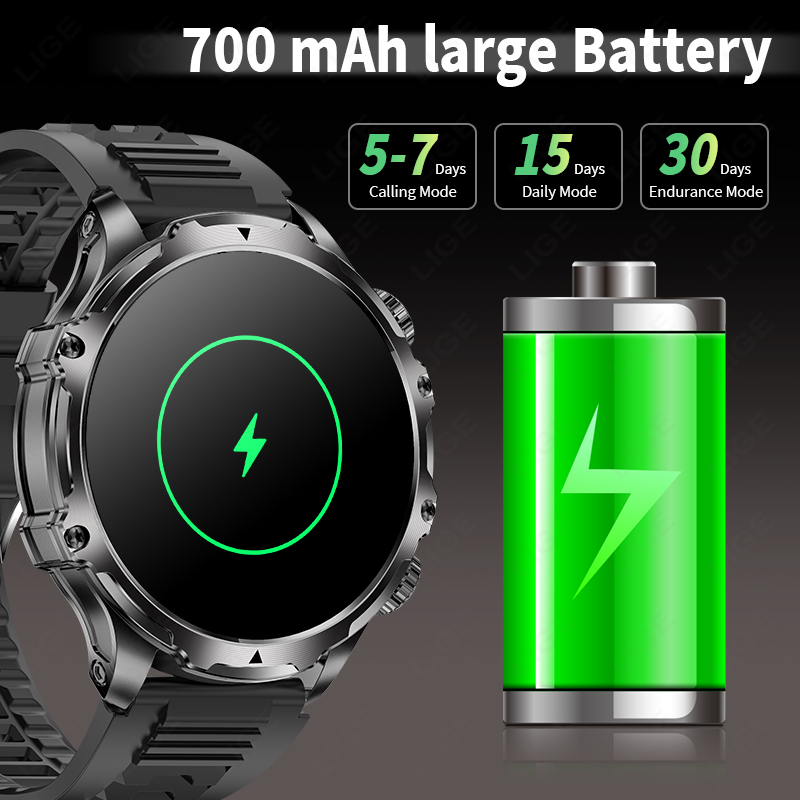 LIGE Smartwatch Military Men 1 - مراجعة Timex Watches Smartwatch وسعره