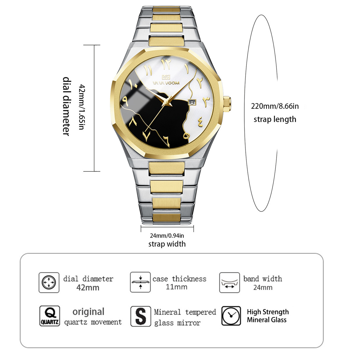 Top Brand Men Watch Marble Dia - مراجعة Smartwatch Watches Brands For Men وسعره