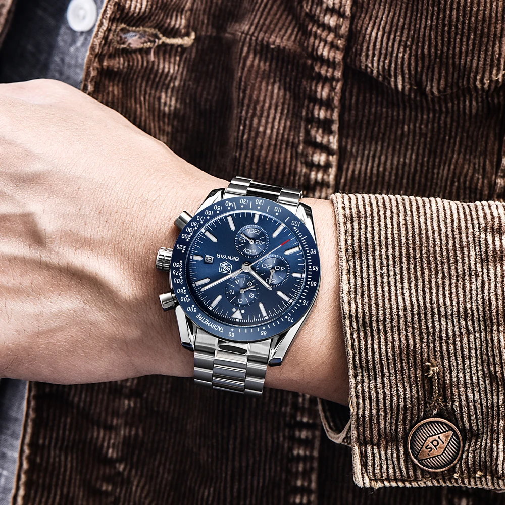 Men Watch BENYAR Top Brand Lux - مراجعة Smartwatch Watches Brands For Men وسعره
