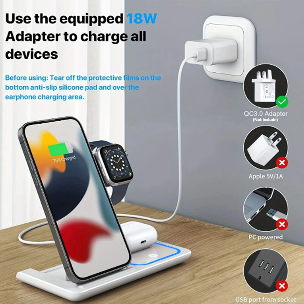 15W 3 in 1 Wireless Charger St - مراجعة Smartwatch Apple Watch وسعره