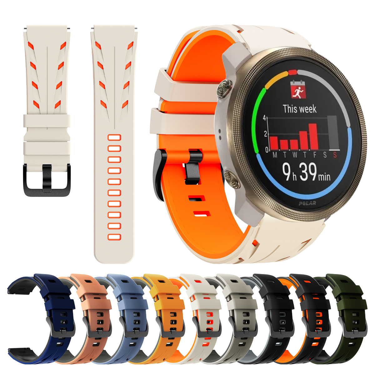 22mm Silicone Strap For POLAR  - مراجعة Titan Watches Smartwatch وسعره