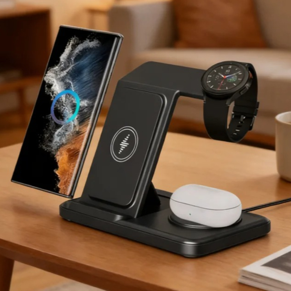 3 IN 1 Wireless Charger Statio - مراجعة Smartwatch Watches Compatible With Iphone وسعره