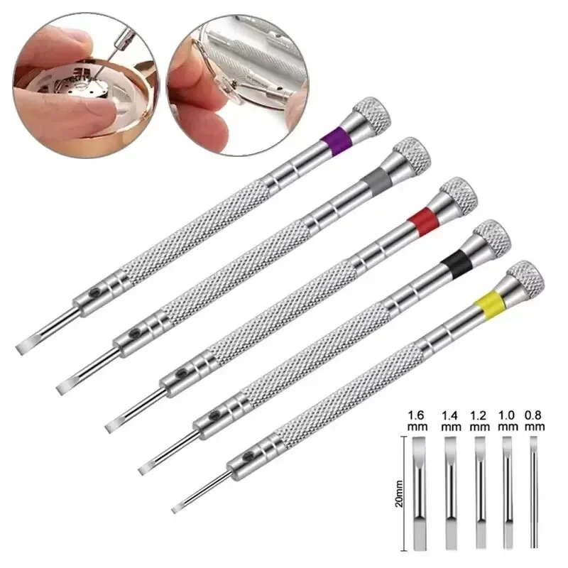 5pcs/set 0.8-1.6mm Steel Screw - مراجعة Watchmaker Screwdriver وسعره