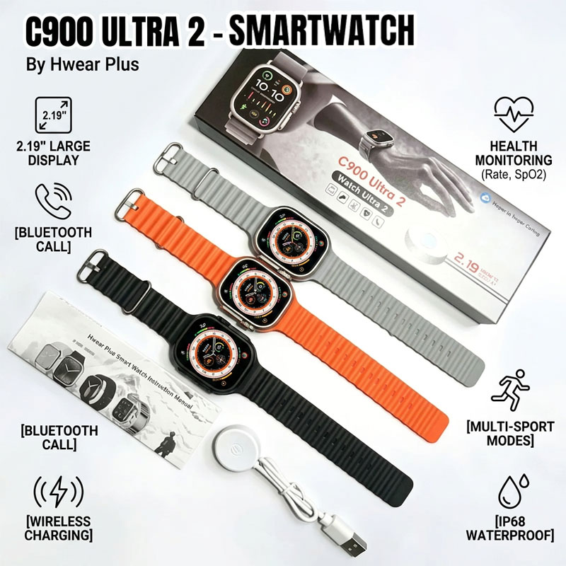 New C900 Ultra 2 Smart Watch 2 - مراجعة Smartwatch New Watches For Women وسعره
