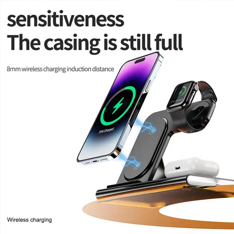 3 In 1 Wireless Charger For iP - مراجعة Watch Xs8 وسعره