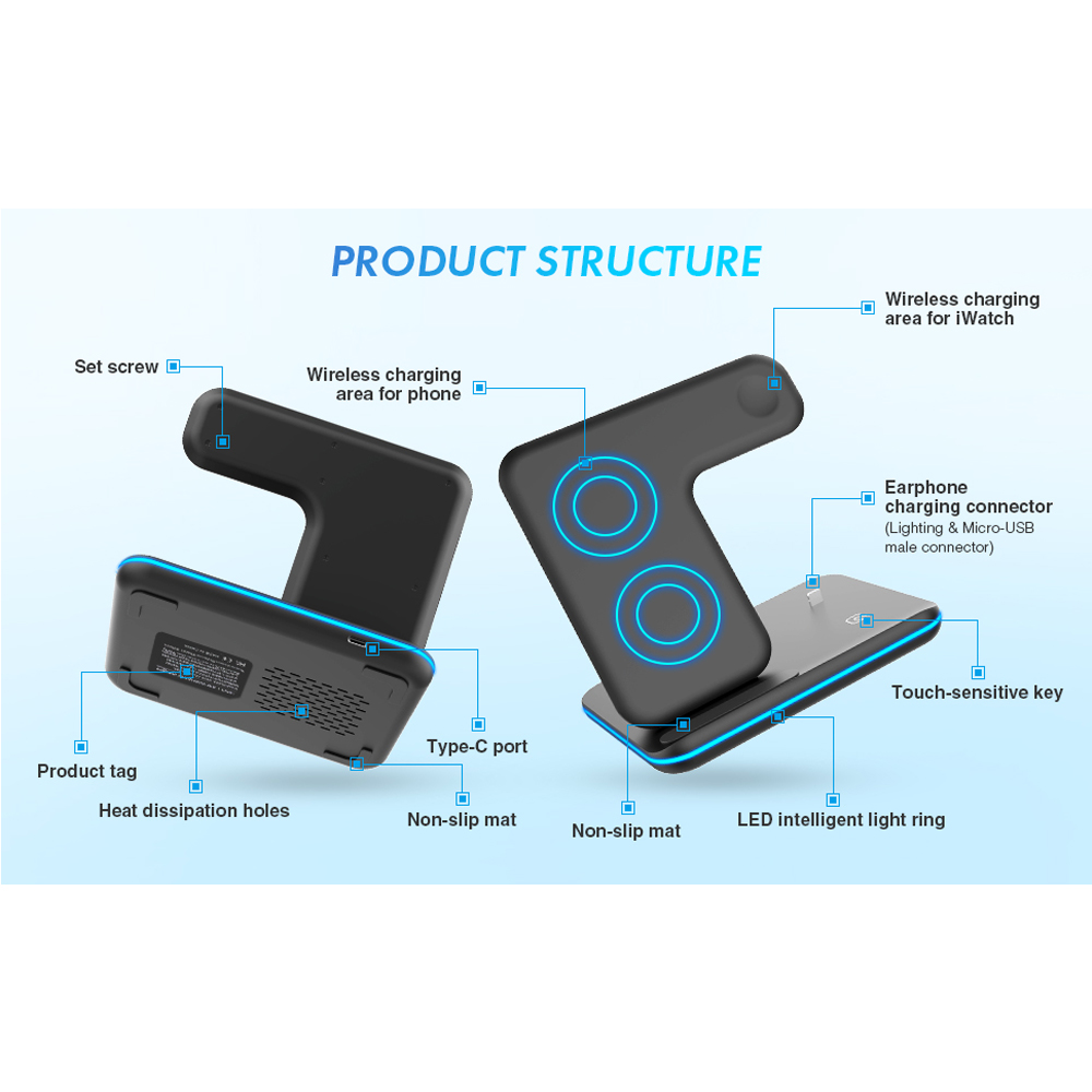 3 in 1 15W Fast Wireless Charg - مراجعة Watch Xs8 وسعره