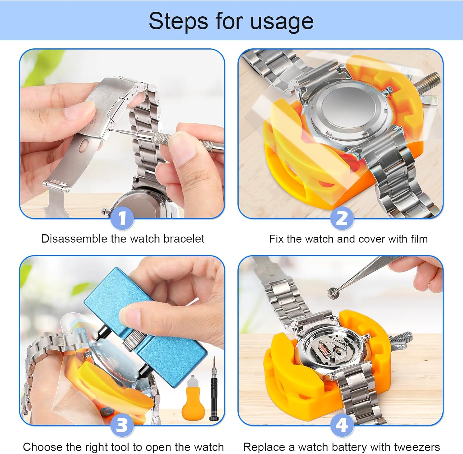 32 pcs Watch Battery Replaceme - مراجعة Watchmaker Screwdriver وسعره