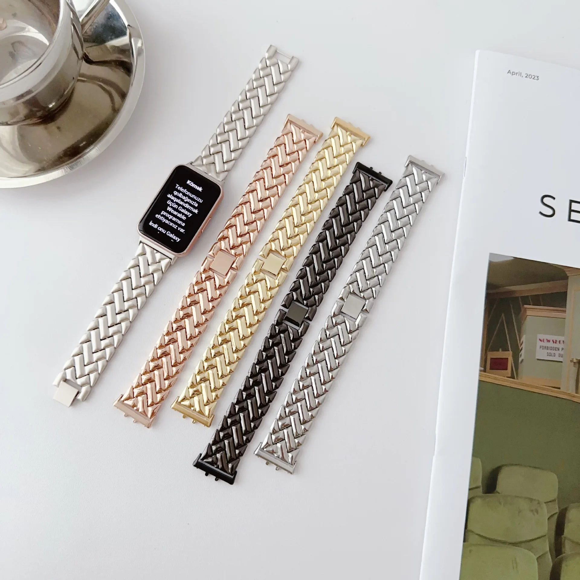 New Wristband Metal Strap for  - مراجعة Smartwatch New Watches For Women وسعره