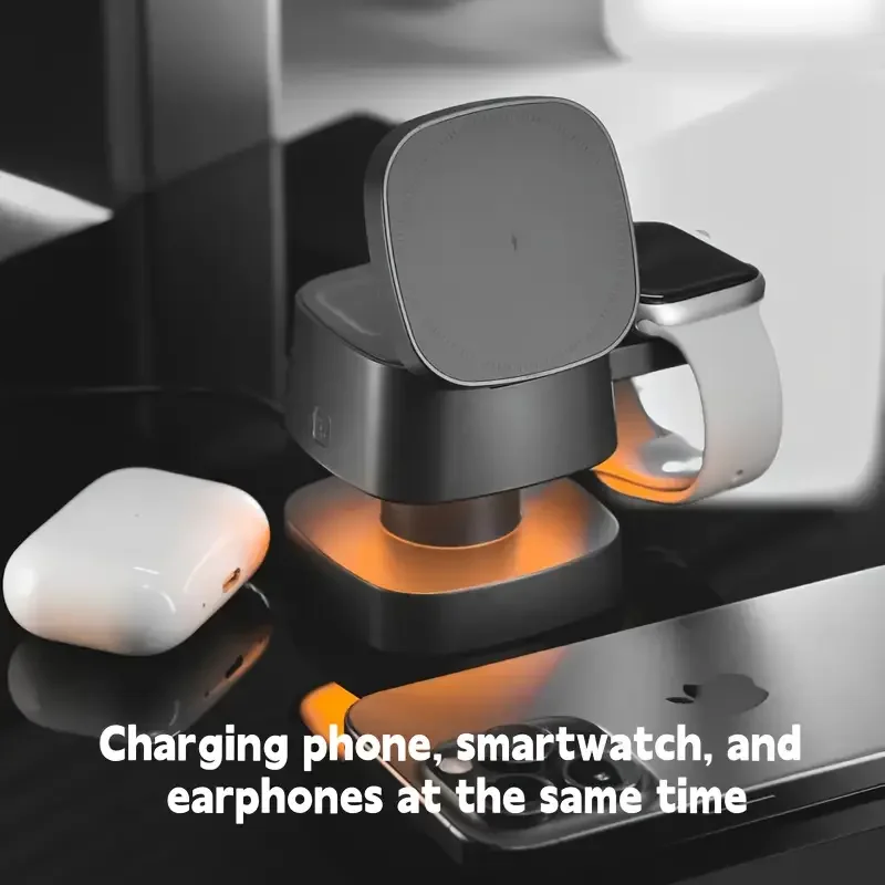 Magnetic 3 in 1 Wireless Charg - مراجعة Smartwatch Watches Compatible With Iphone وسعره